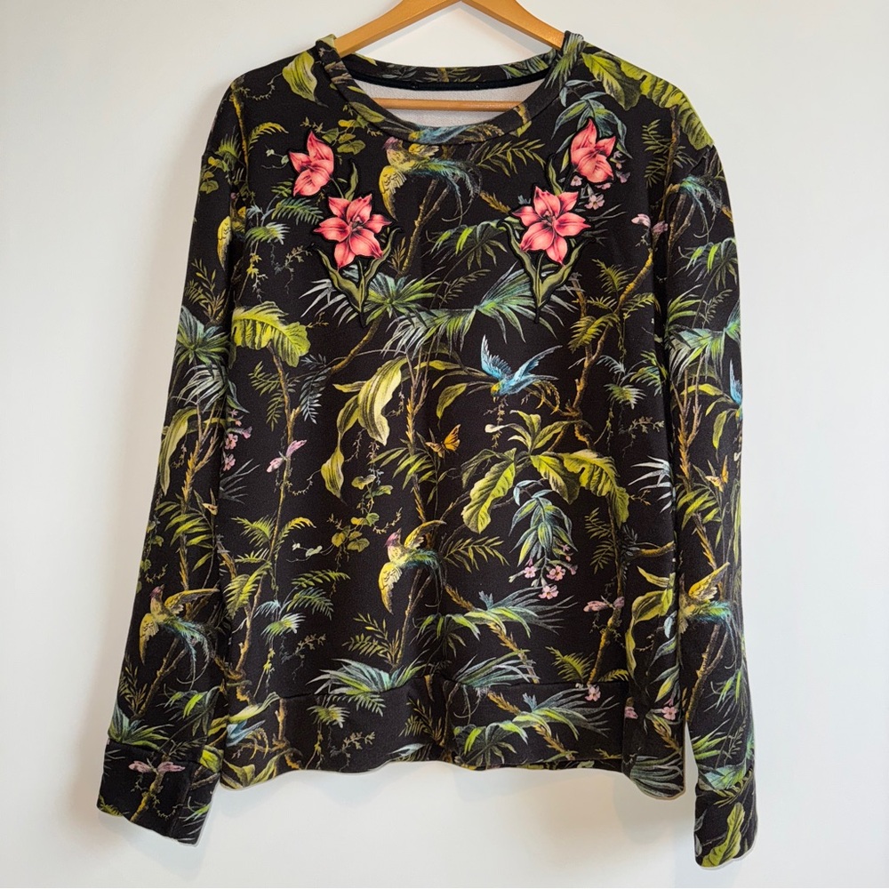 Gucci Men's Tropical Jungle Felted Cotton Sweatshirt 408241 Size XXL Maximalist